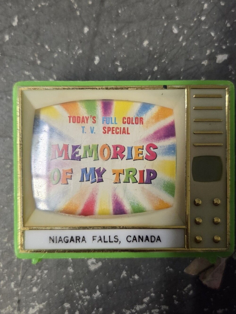 Vintage "Memories of My Trip" Niagara Falls TV Master Slide